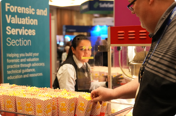 man at popcorn vendor